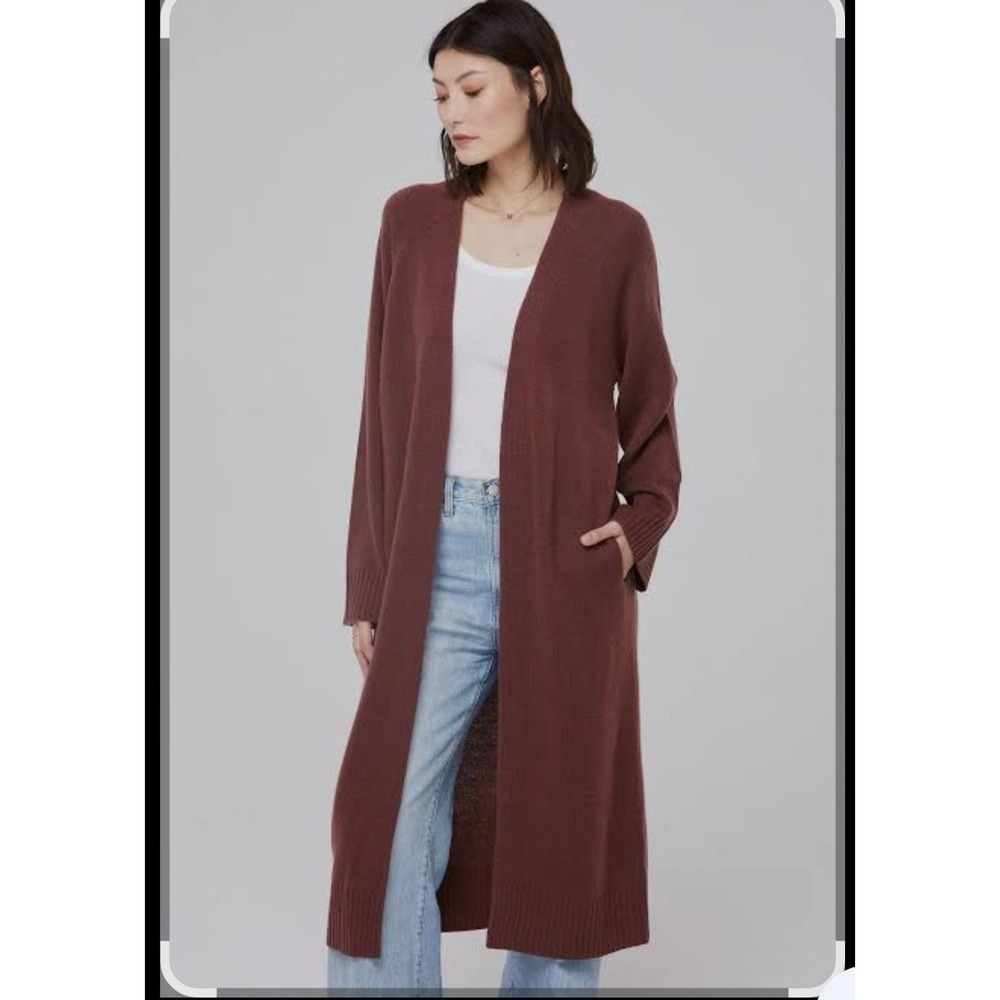 LIKE NEW Naked Cashmere Faye Cardigan in Wine